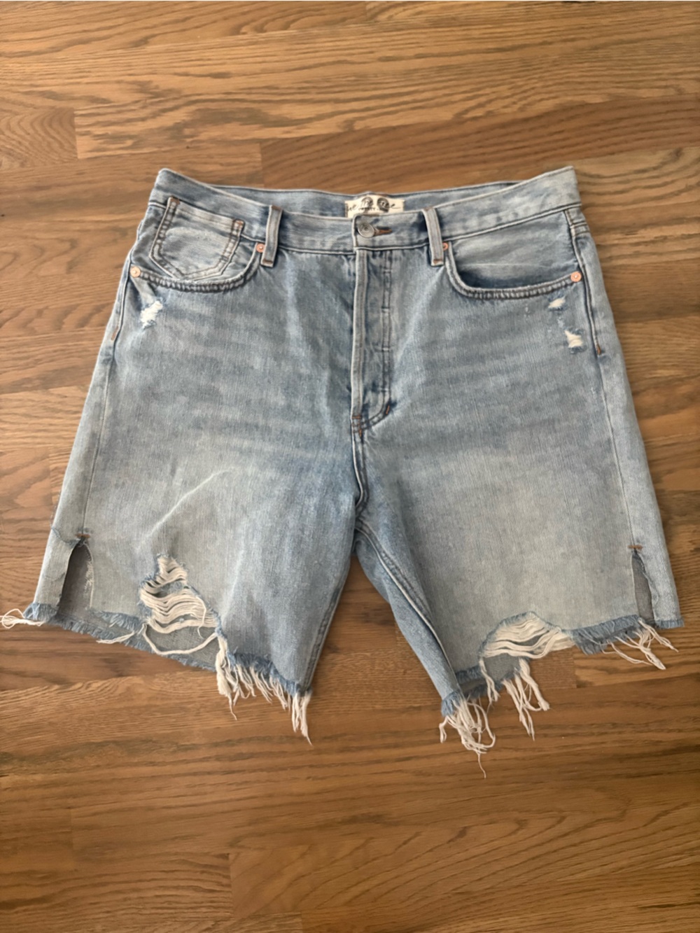 We The Free Light Blue Denim Cutoff Shorts